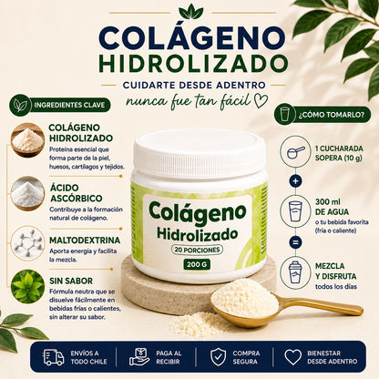 Colágeno Hidrolizado 200 mg 20 porciones