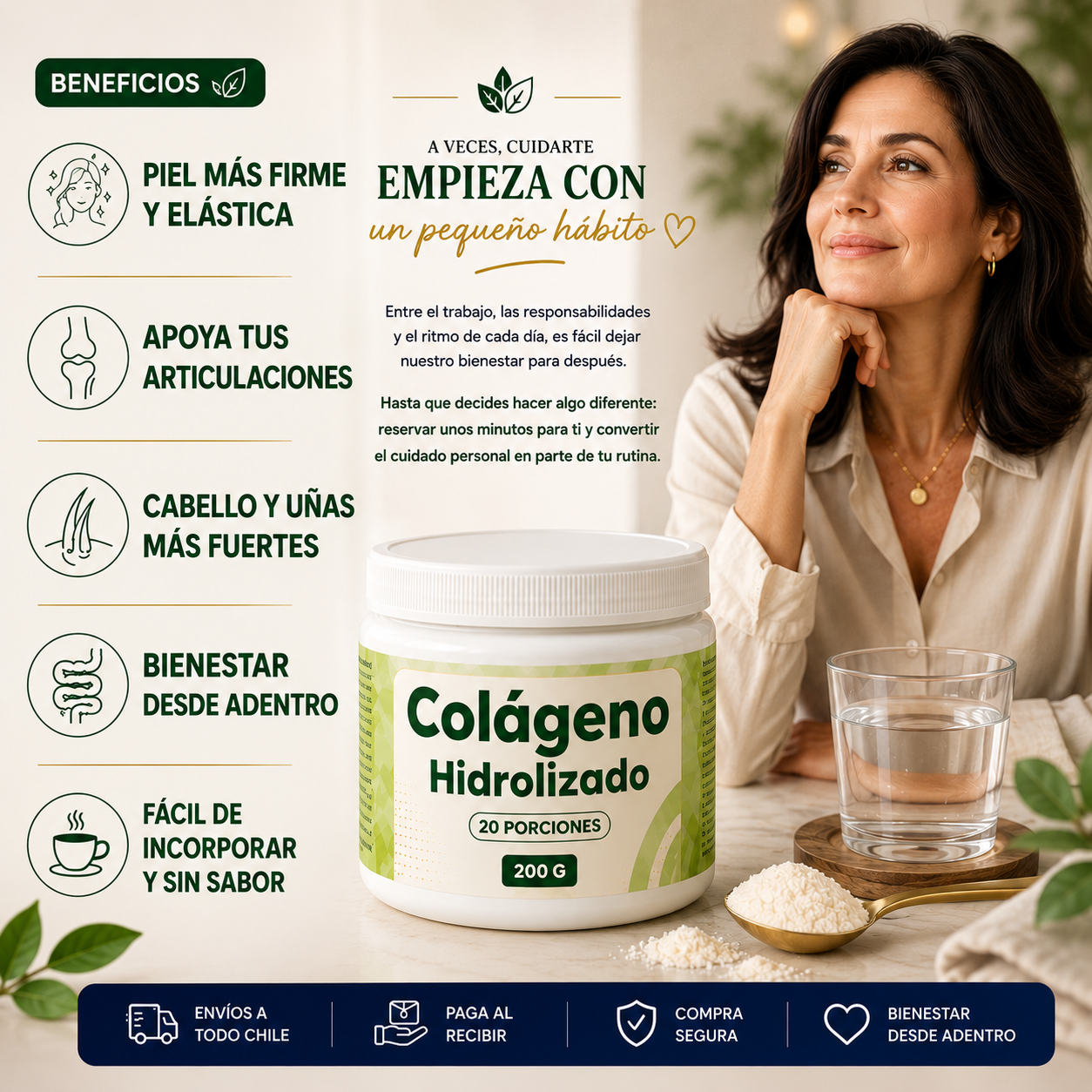 Colágeno Hidrolizado 200 mg 20 porciones
