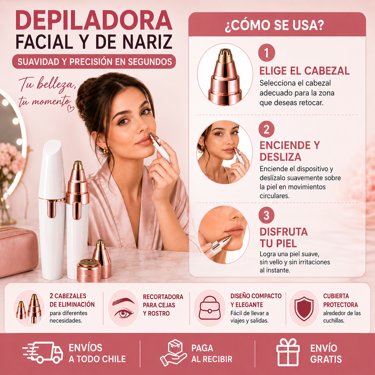 Depiladora para Rostro y Nariz