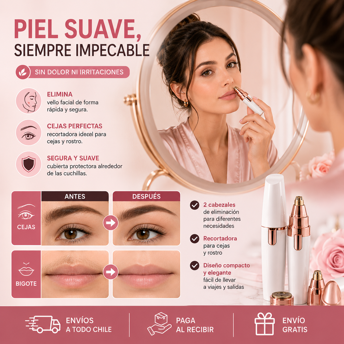Depiladora para Rostro y Nariz