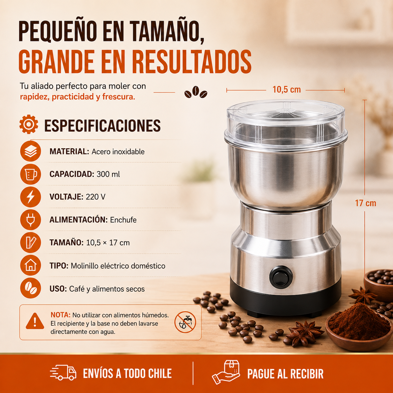 MOLEDOR DE CAFE Y GRANOS