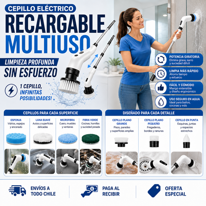 Cepillo Eléctrico Recargable Multiuso