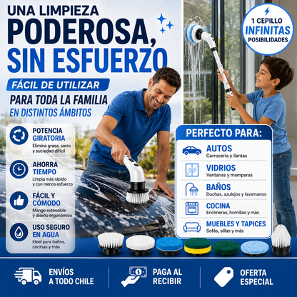 Cepillo Eléctrico Recargable Multiuso