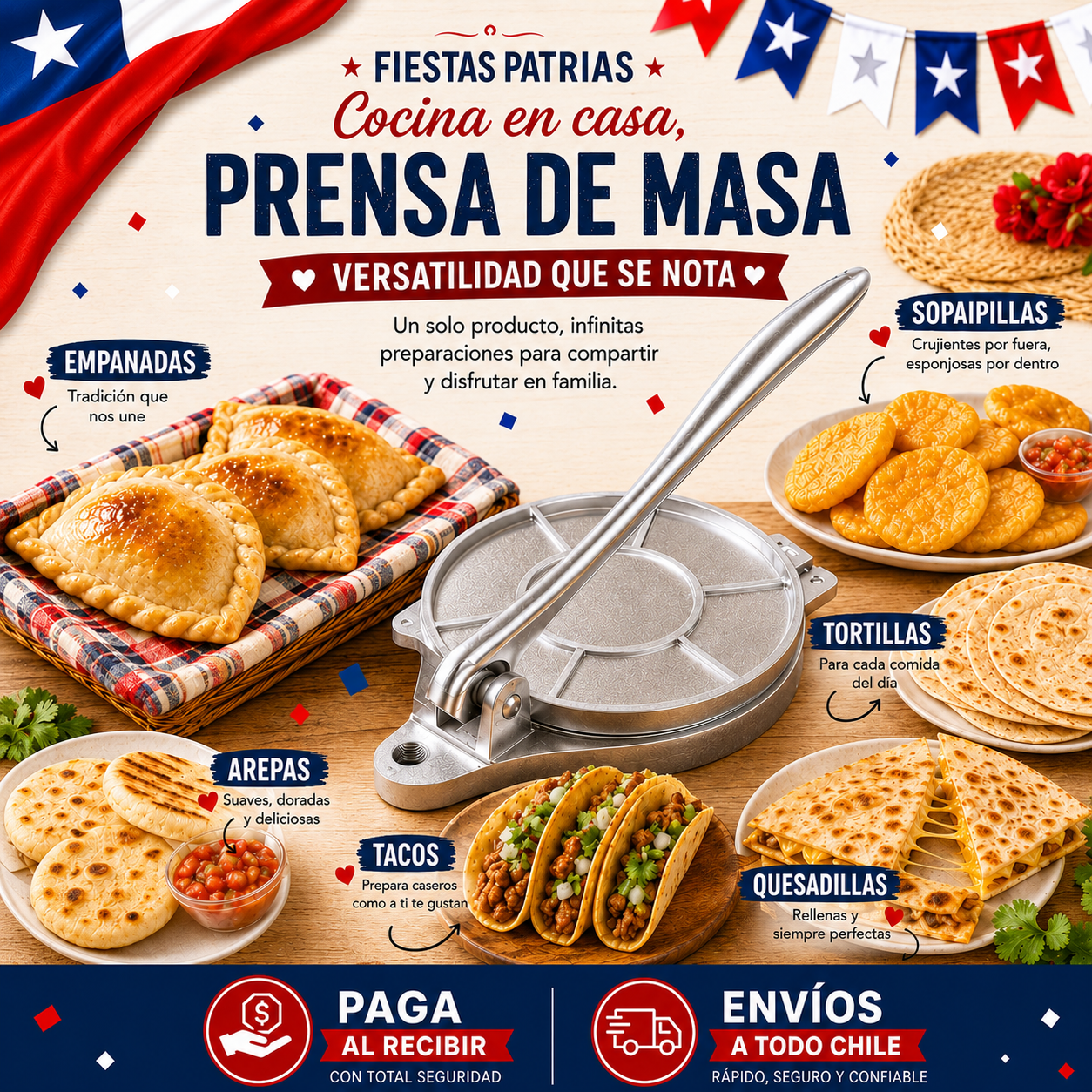 Prensa De Masa de Empanadas 21cm