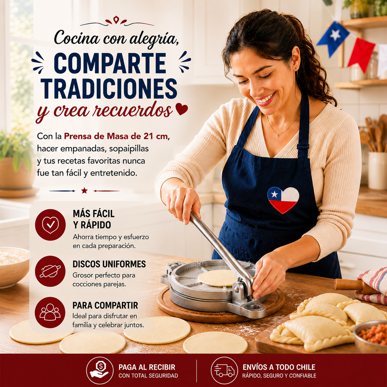 Prensa De Masa de Empanadas 21cm