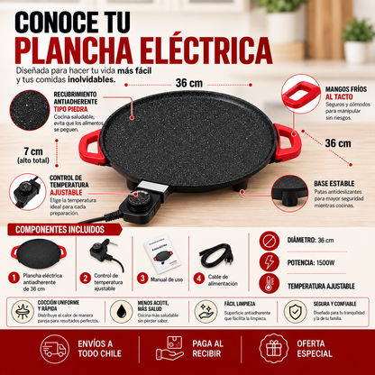 Plancha Eléctrica Antiadherente