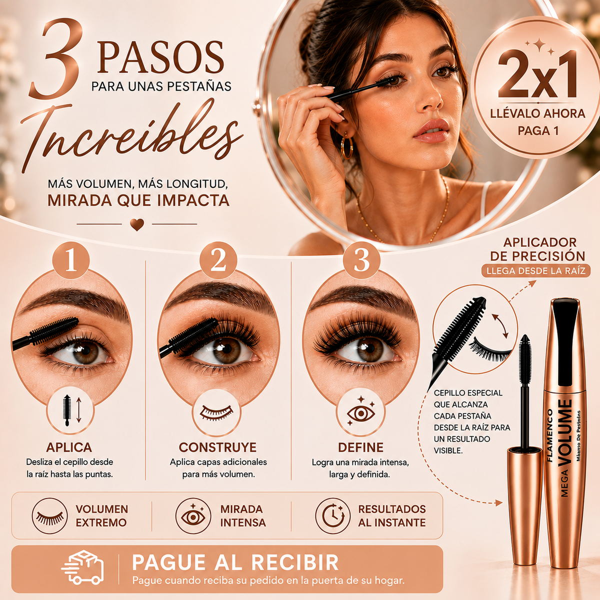 Máscara de Pestañas Waterproof - Oferta Especial 2X1