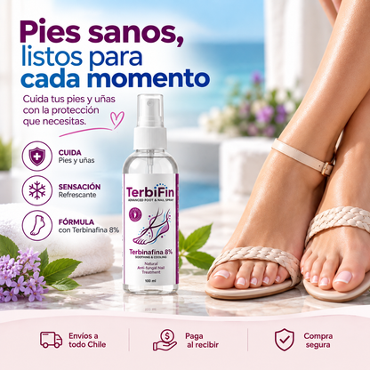 Anti-Hongos Pies Uñas TerbiFin Spray 8%